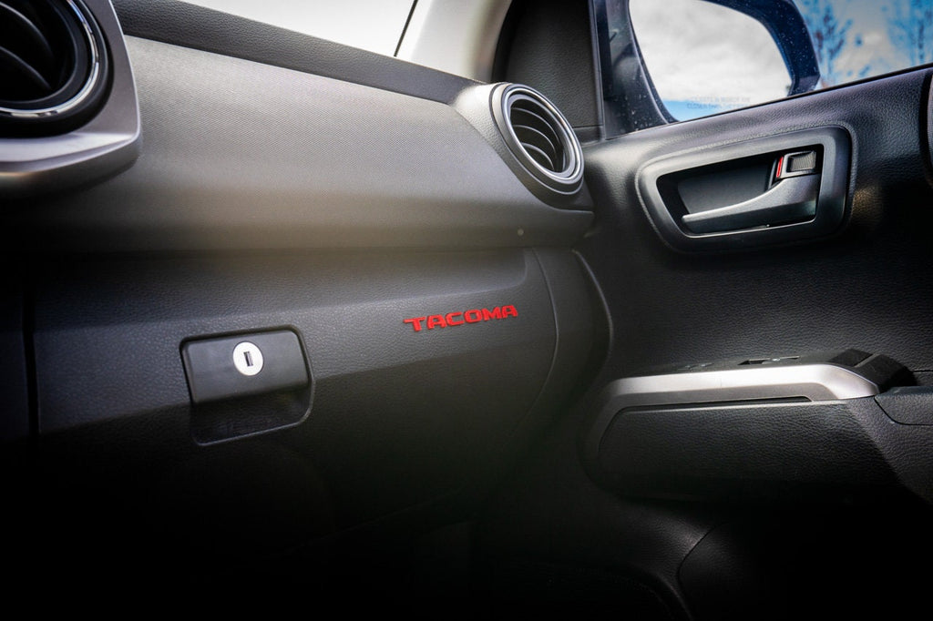 2016-2023 Toyota Tacoma Glovebox Overlays in Acrylic - 3rd Generation