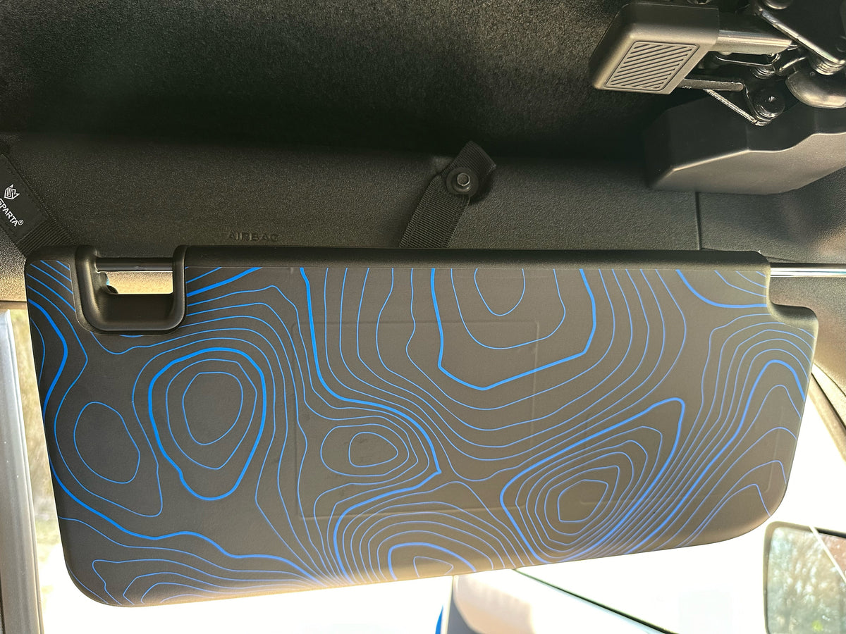 For Bronco Topographic Sun Visor Decal: Airbag Label Cover (2021-2026)