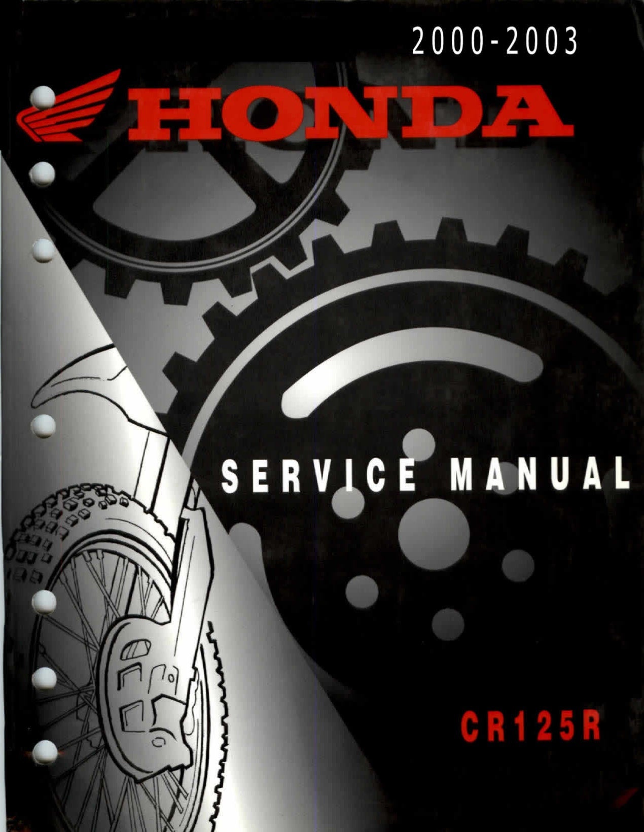 2000-2003 Honda CR125R ( CR 125 R ) Complete Service Manual Pdf