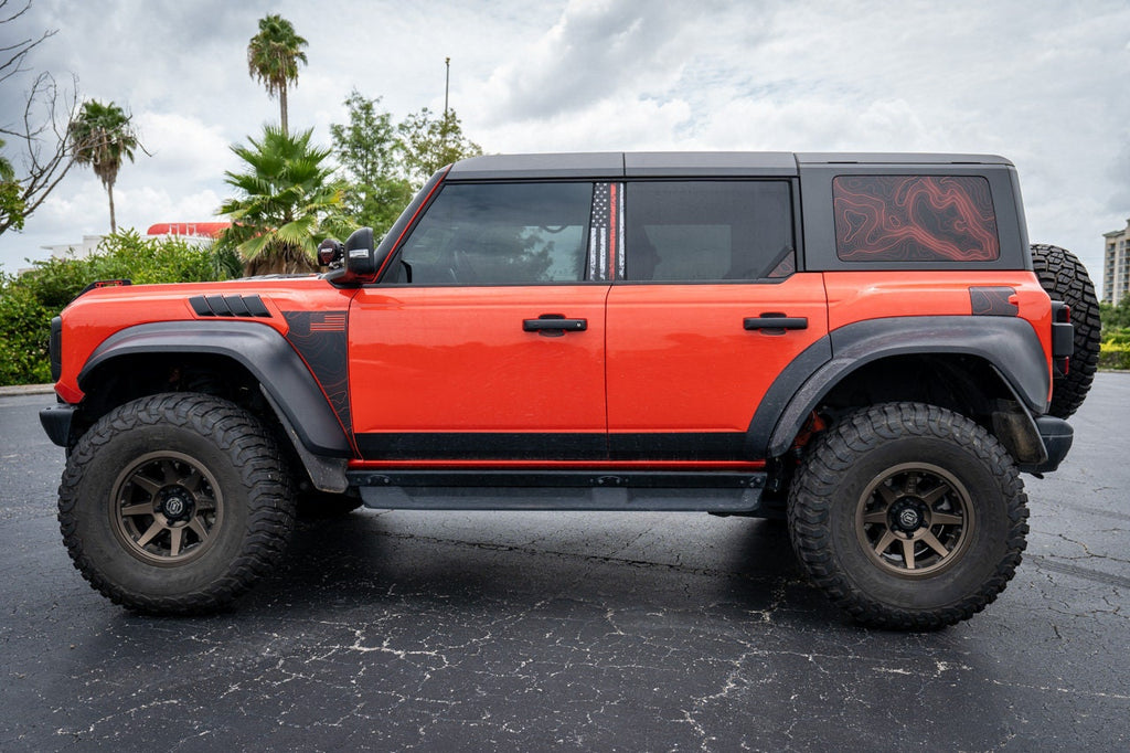 2022+ Ford Bronco Raptor Fender Vent Black Out Kit Decals Stickers Vinyl