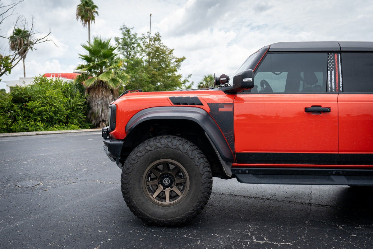 2022+ Ford Bronco Raptor Fender Vent Black Out Kit Decals Stickers Vinyl