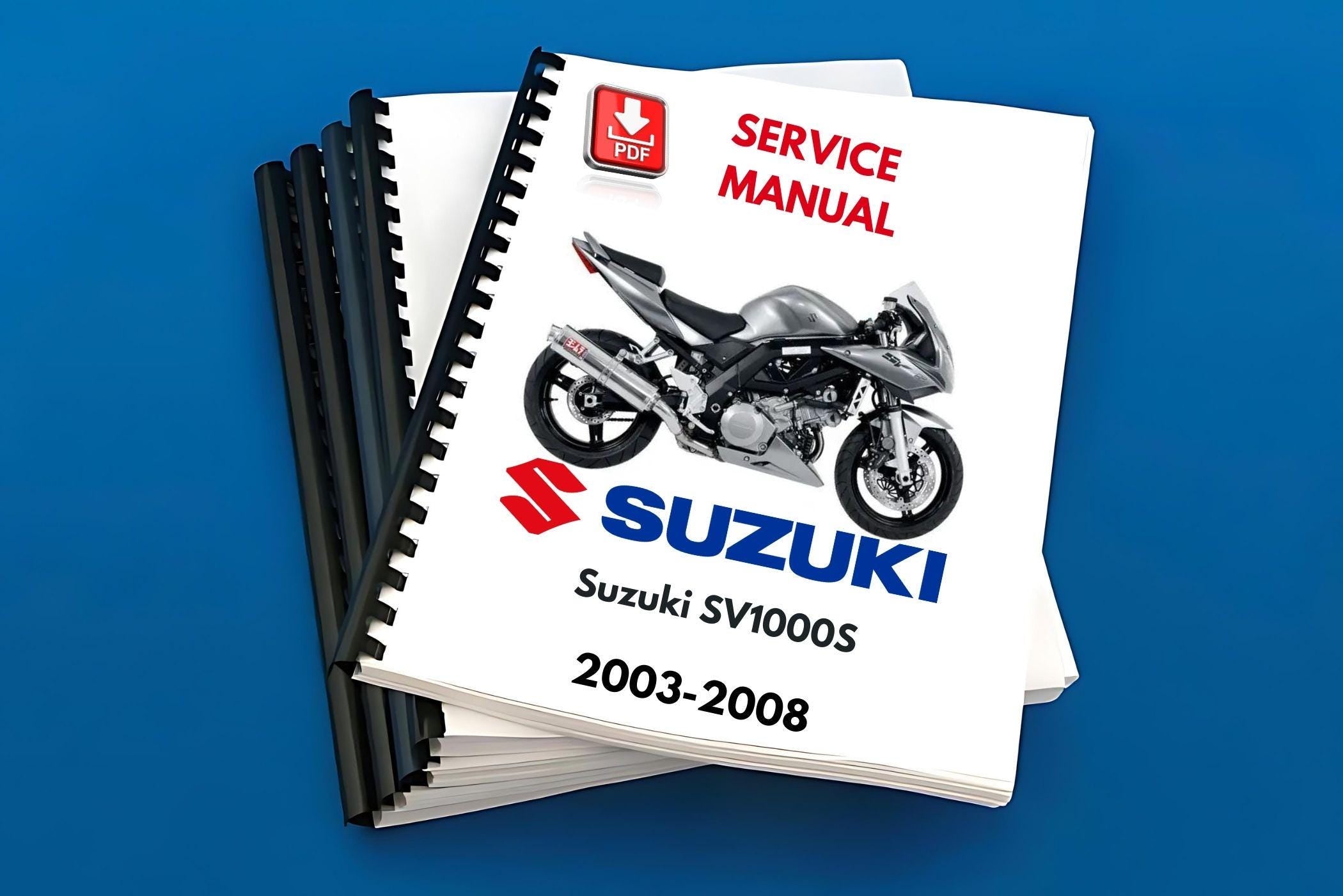 Suzuki Sv1000 Sv1000s 2005 2006 2007 2008 Service Repair Manual