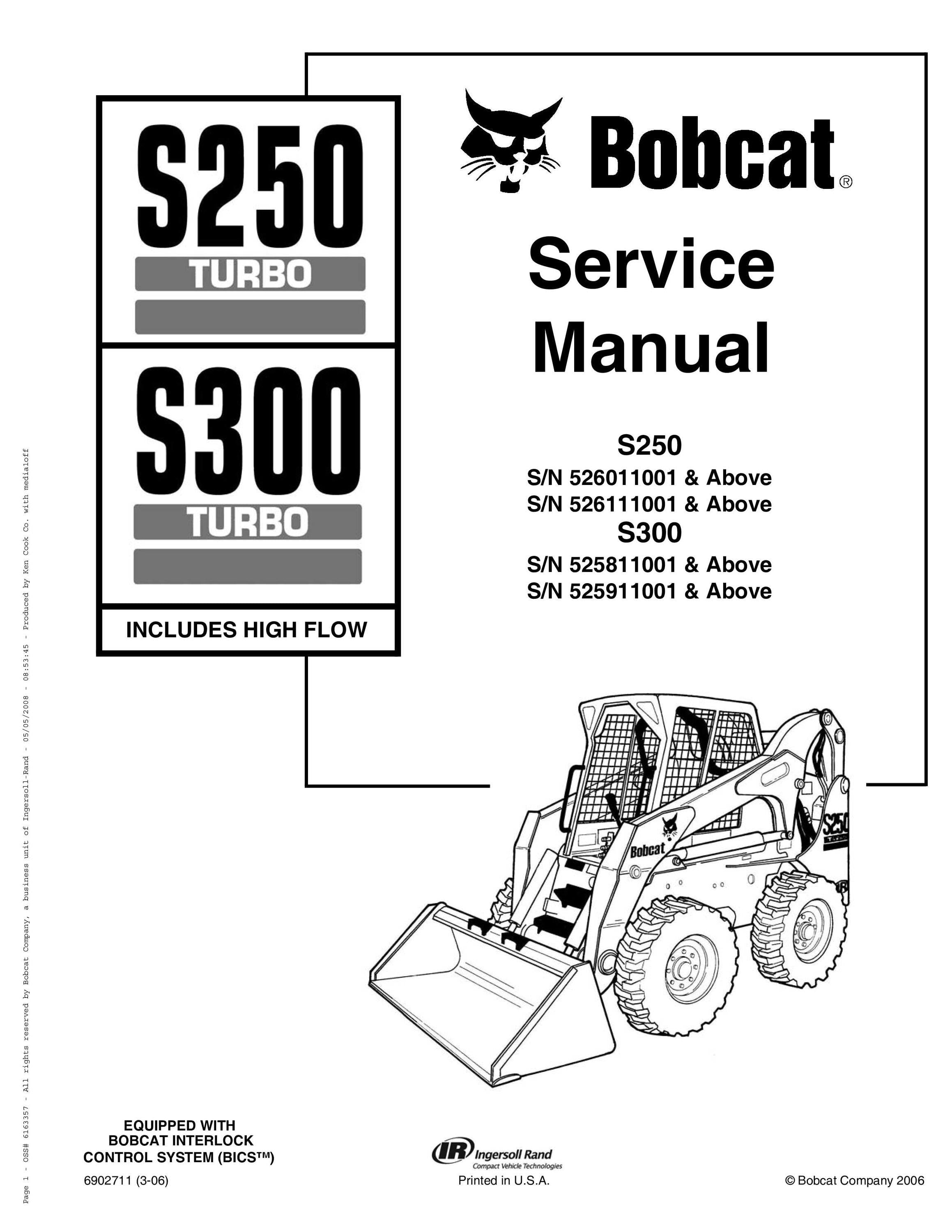 Bobcat S250 S300 Workshop Repair Manual