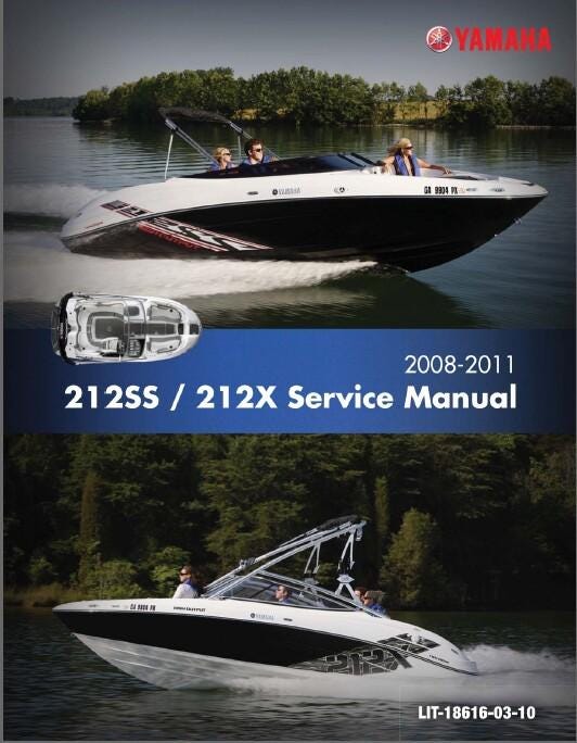 2008-2011 Yamaha 212SS / 212X Sport Boat Service Repair Manual