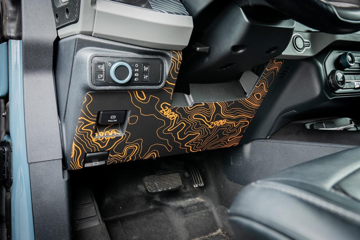 2021 2022 Bronco Topographic Under Steering Type A - Decals Stickers