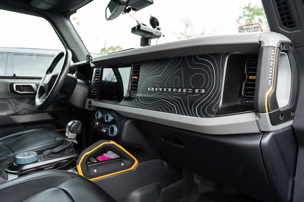 2021+ Bronco Topographic 3 Piece Dash Kit - Decals Stickers