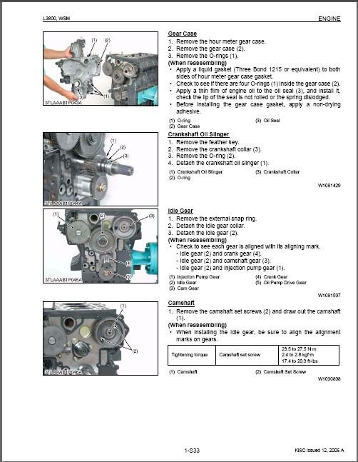 Kubota L3800 ( L 3800 ) Tractor WSM Service Repair Workshop Manual
