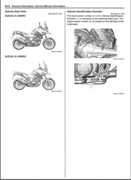 2020–2021 Suzuki V-Strom 1050 / DL1050 Service Repair Manual