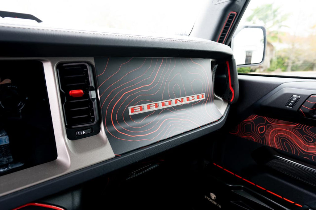 2021+ Bronco Topographic 3 Piece Dash Kit - Decals Stickers