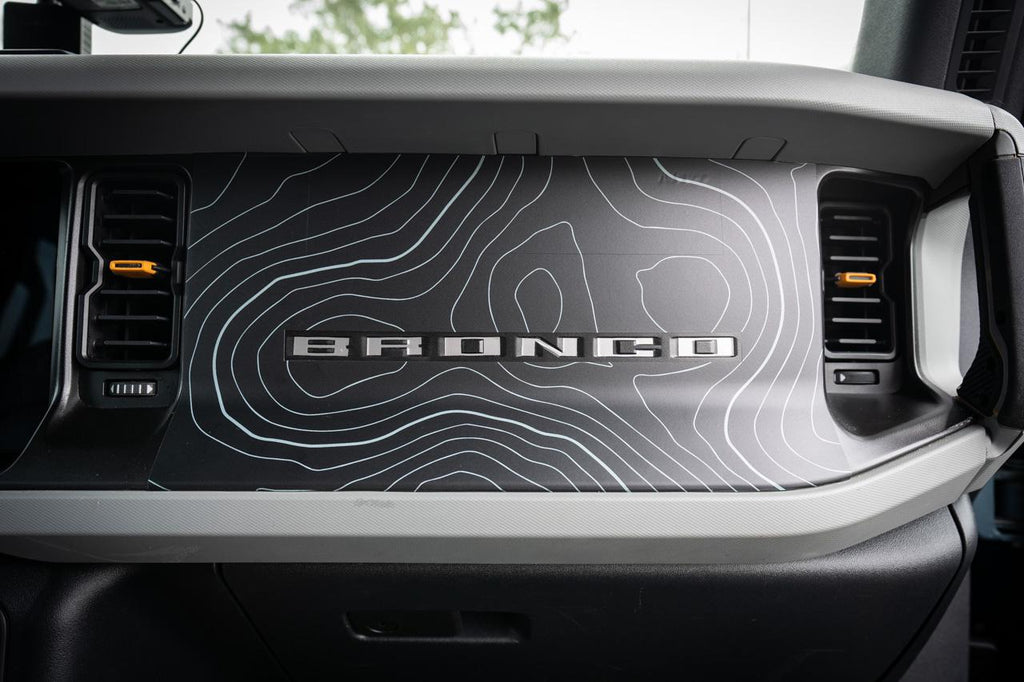 2021+ Bronco Topographic 3 Piece Dash Kit - Decals Stickers