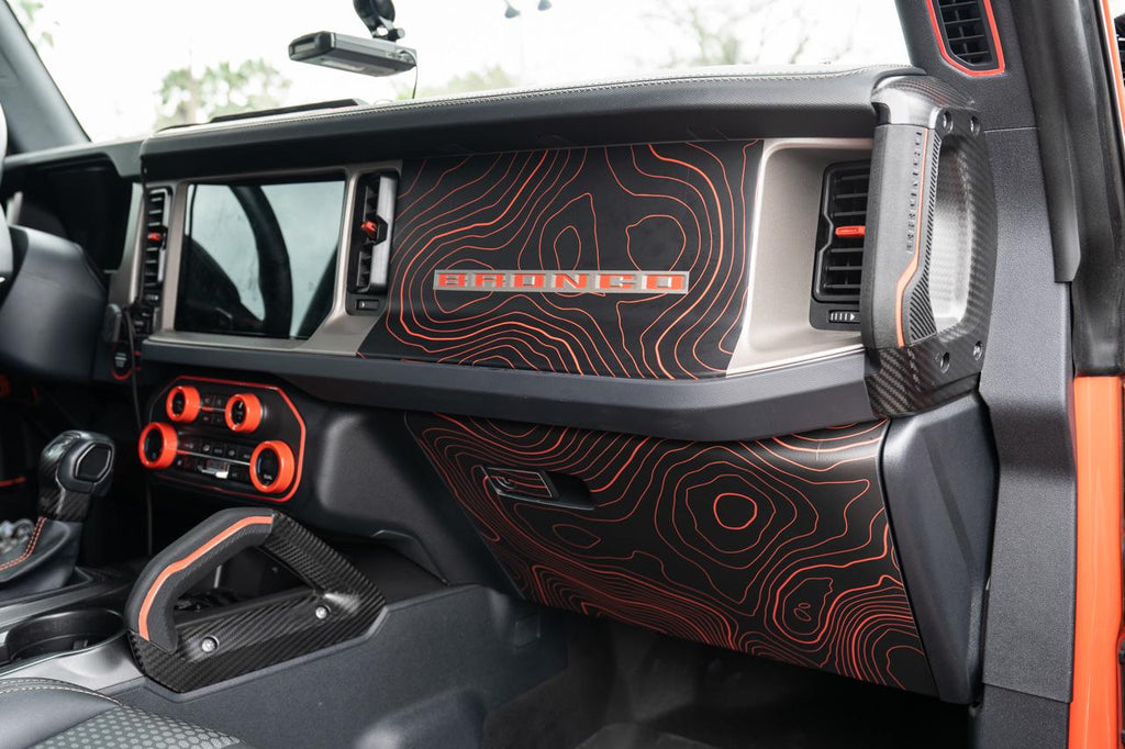 2021+ Bronco Topographic 3 Piece Dash Kit - Decals Stickers