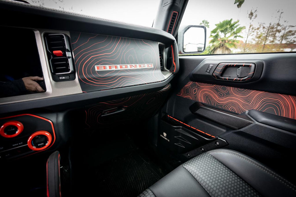 2021+ Bronco Topographic 3 Piece Dash Kit - Decals Stickers