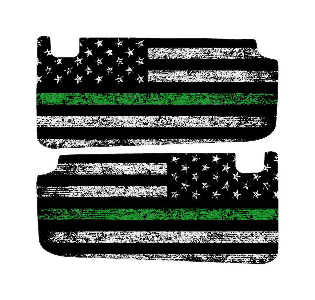 For 2024 Ranger Raptor American Flag Full Coverage Sun Visor Cover Up Decals Stickers 2025