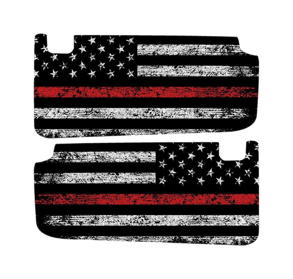 For 2024 Ranger Raptor American Flag Full Coverage Sun Visor Cover Up Decals Stickers 2025