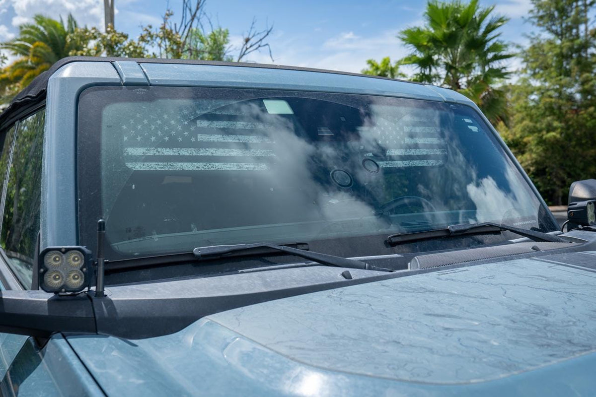 For Bronco American Flag Sun Visor Decal - Airbag Cover Up (2021-2026)
