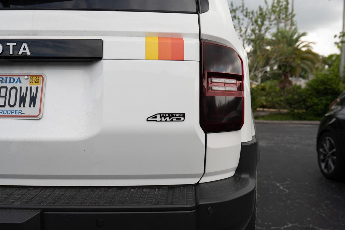 Full Time 4WD Acrylic Emblem 3D Decal