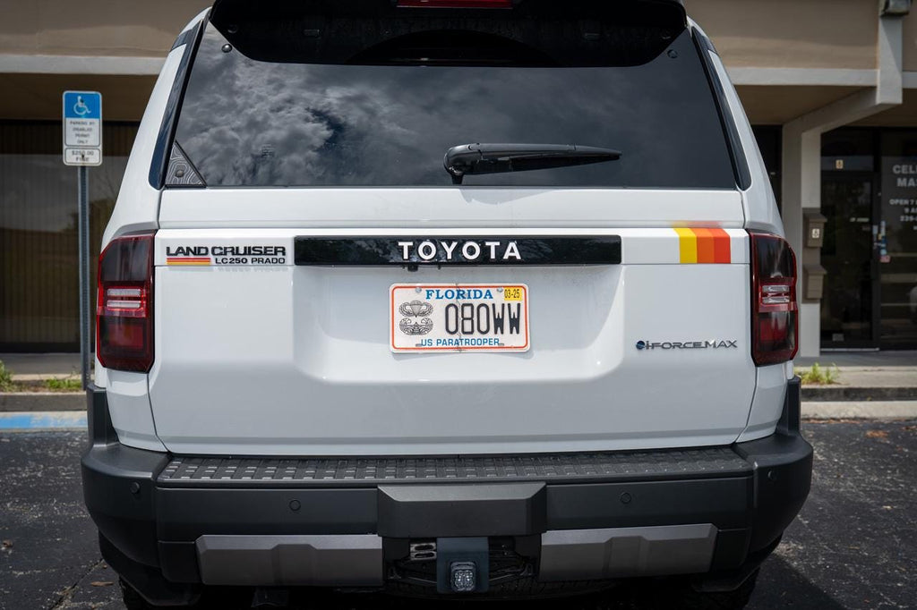 2024 Toyota Land Cruiser Emergency Reflective Rear Tailgate Liftgate Letter Overlays