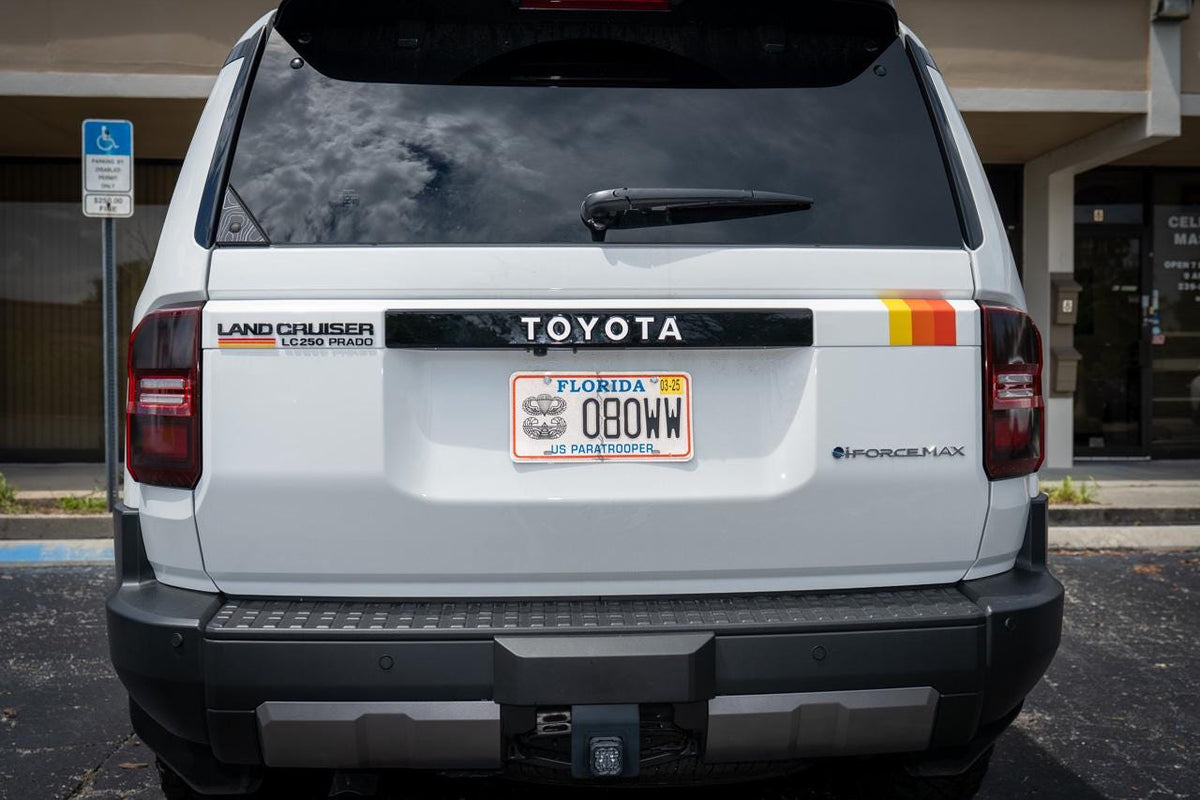 2024 Toyota Land Cruiser Emergency Reflective Rear Tailgate Liftgate Letter Overlays