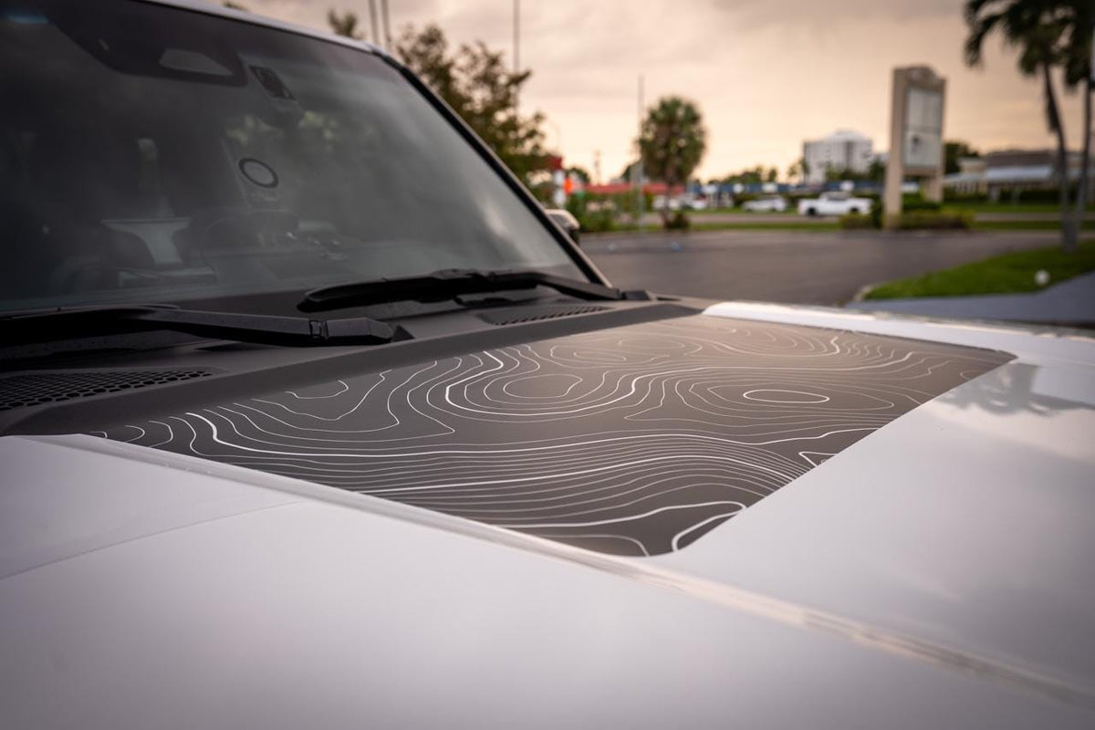 2024 Toyota Land Cruiser Topographic Map Hood Overlay