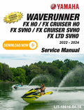 Yamaha 2022-2024 Waverunner FX SVHO Service Manual