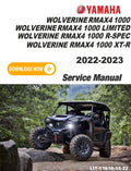 Yamaha 2022 - 2023 Wolverine RMAX4 1000 XT-R Service Manual