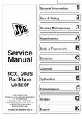 JCB 1CX, 208S Backhoe Loader Service Manual