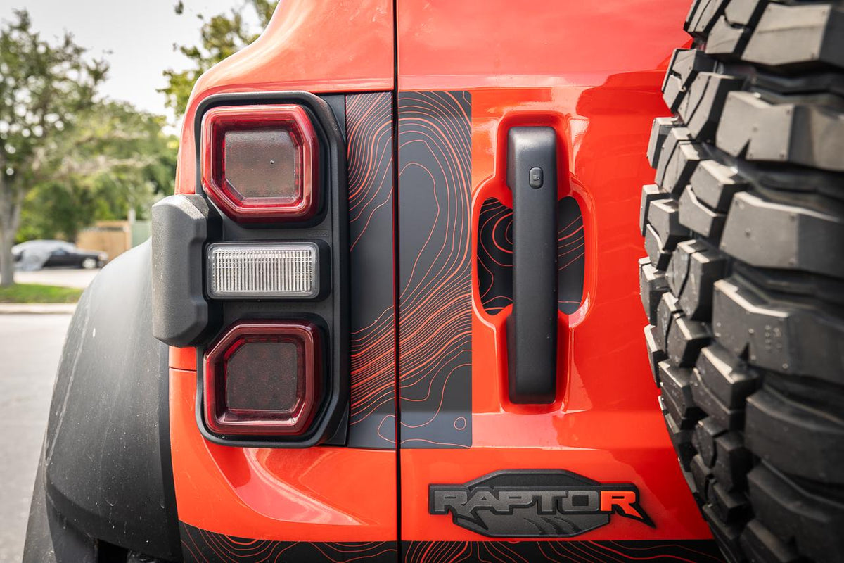 2021+ Bronco Safari Topographic Middle Tailgate Overlays