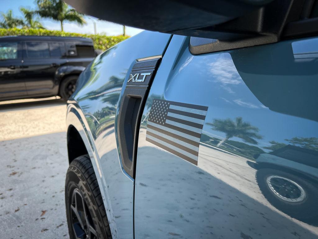 Clear 5.5" American Flag Fender Decals Stickers fits Jeep Bronco Tacoma 4Runner and More