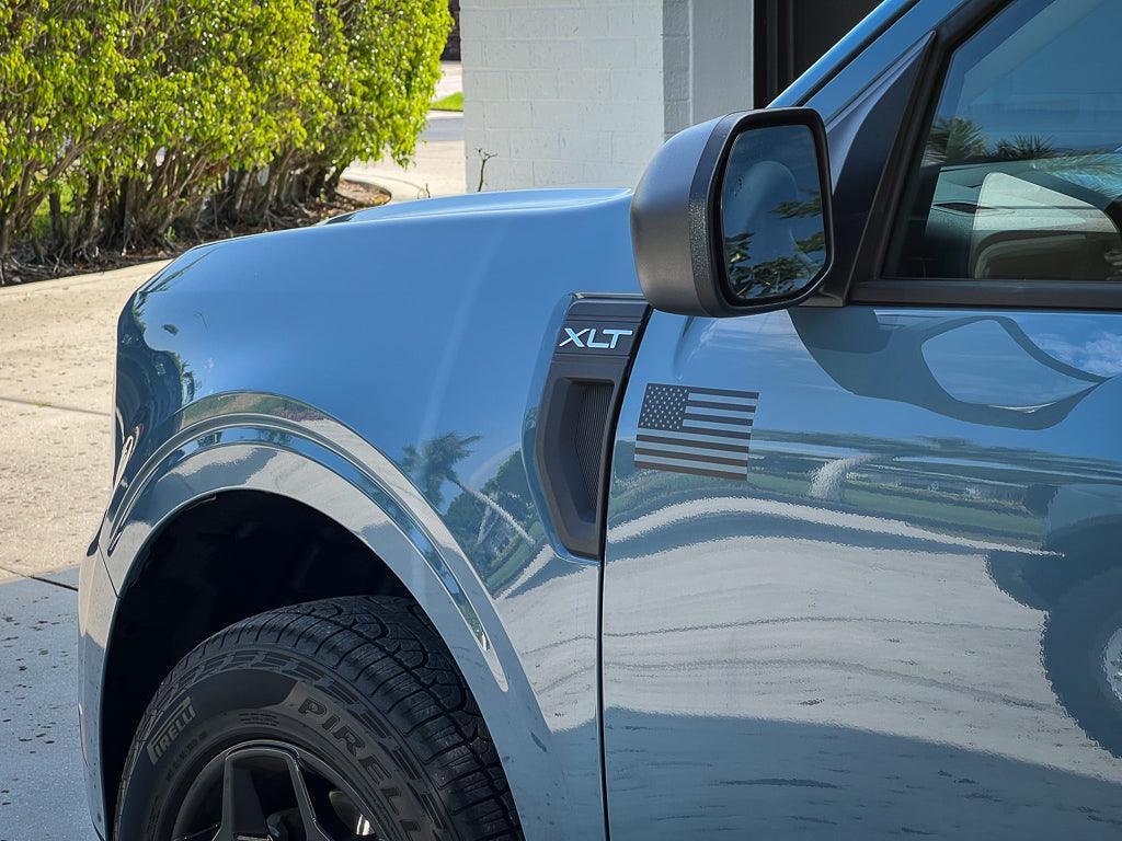 Clear 5.5" American Flag Fender Decals Stickers fits Jeep Bronco Tacoma 4Runner and More
