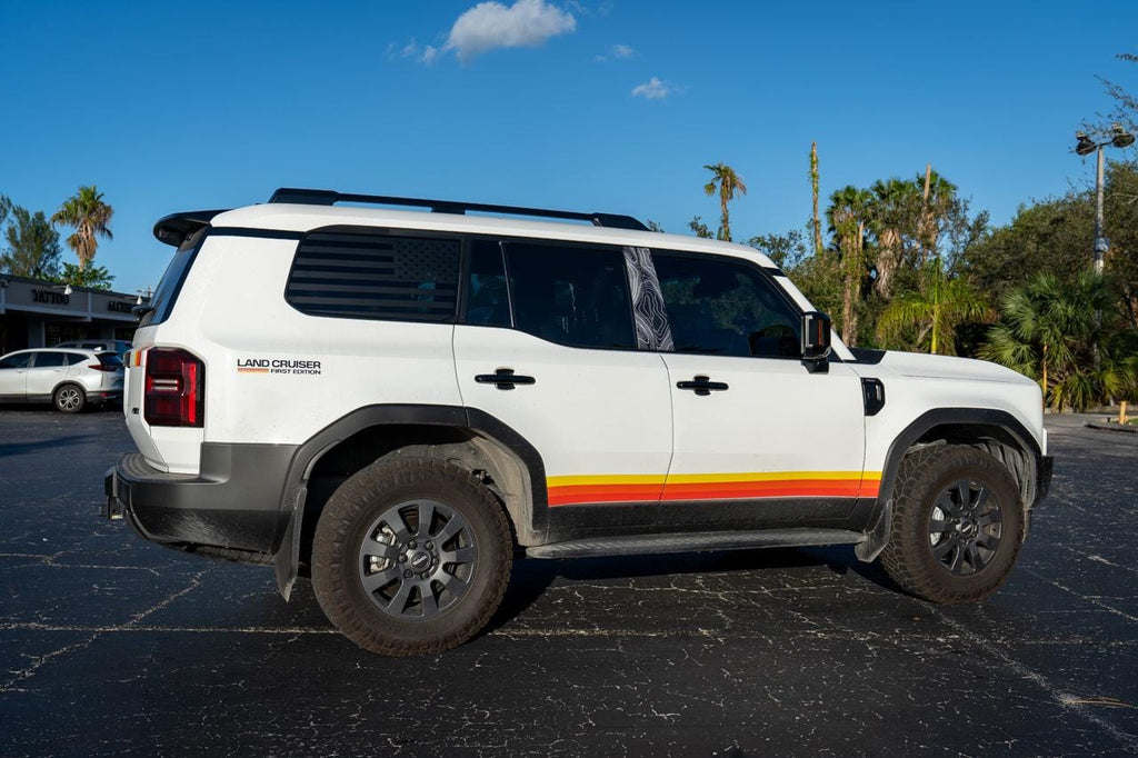 2024 Toyota Land Cruiser American Flag Window Overlays Decals Stickers 2025