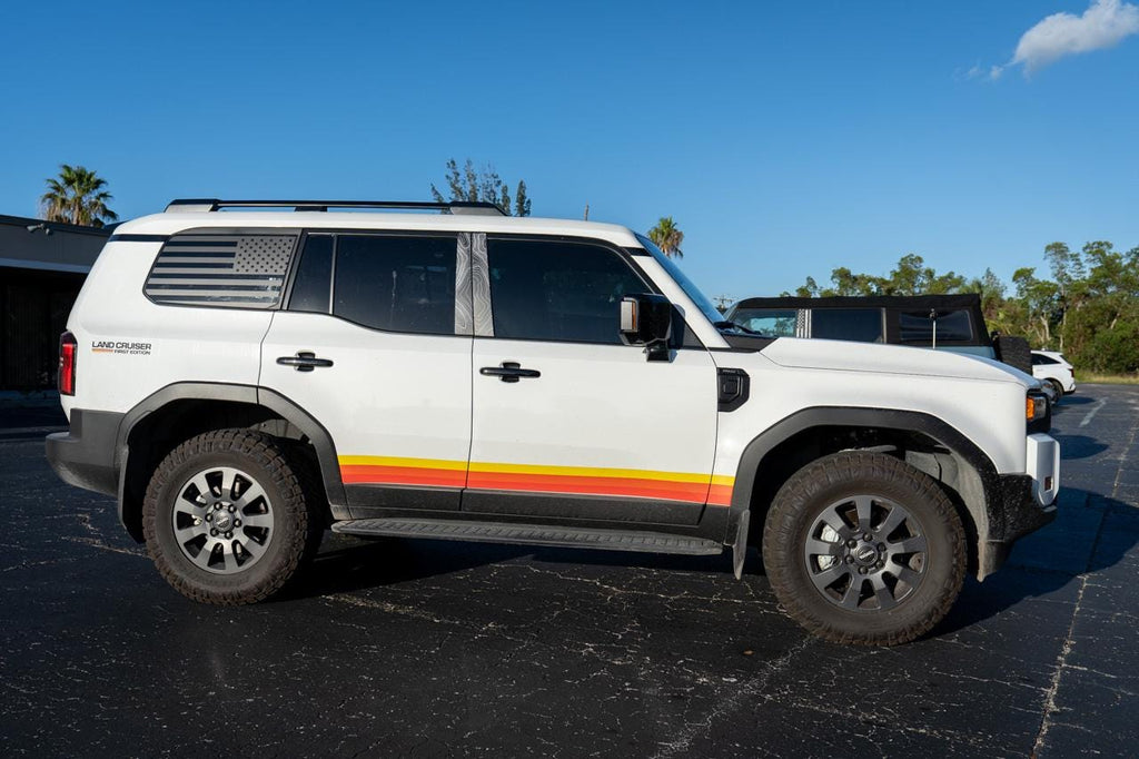 2024 Toyota Land Cruiser American Flag Window Overlays Decals Stickers 2025