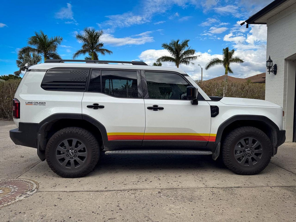 2024 Toyota Land Cruiser American Flag Window Overlays Decals Stickers 2025