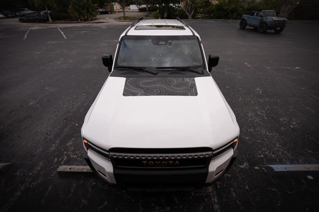 2024 Toyota Land Cruiser Topographic Map Hood Overlay