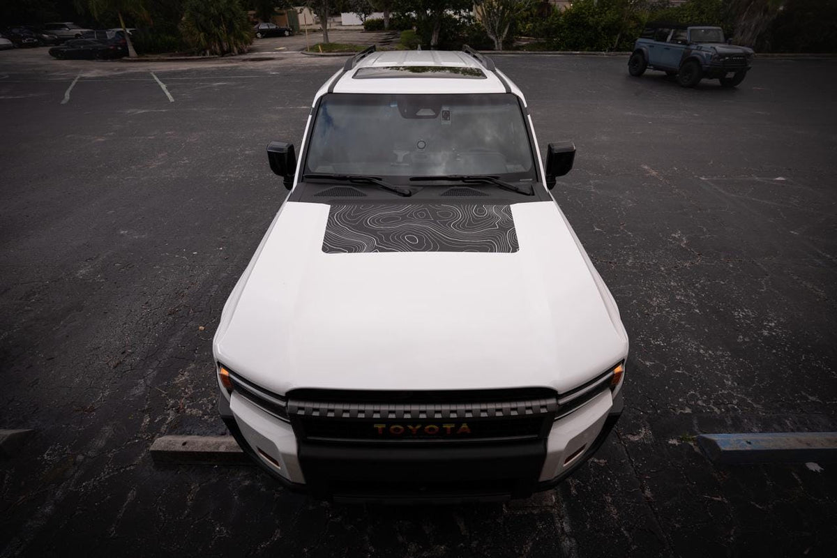 2024 Toyota Land Cruiser Topographic Map Hood Overlay