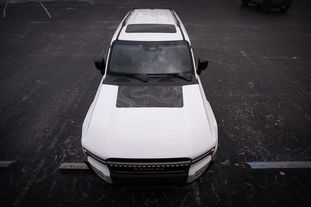 2024 Toyota Land Cruiser Topographic Map Hood Overlay