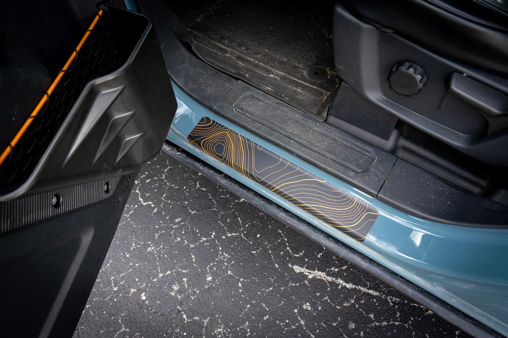 2021+ Bronco Door Sill Thicc Skin Overlays Anti Skid Vinyl Decals Stickers
