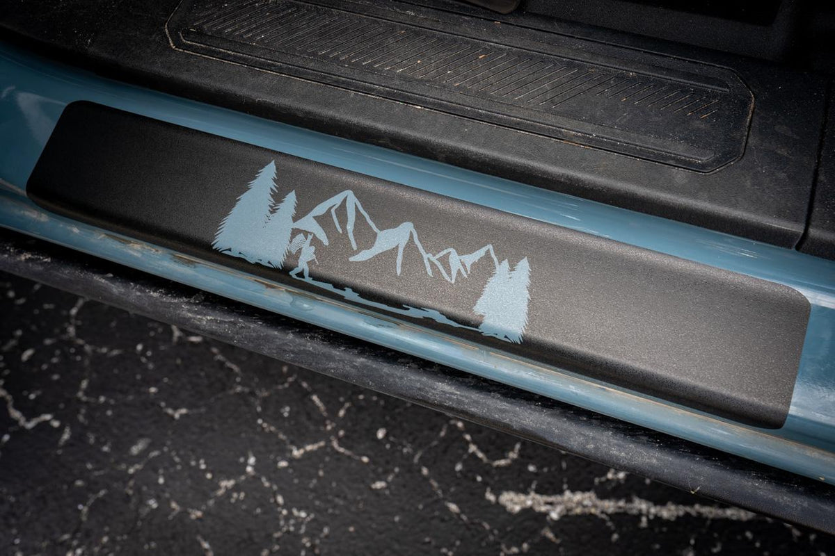 2021+ Bronco Door Sill Thicc Skin Overlays Anti Skid Vinyl Decals Stickers