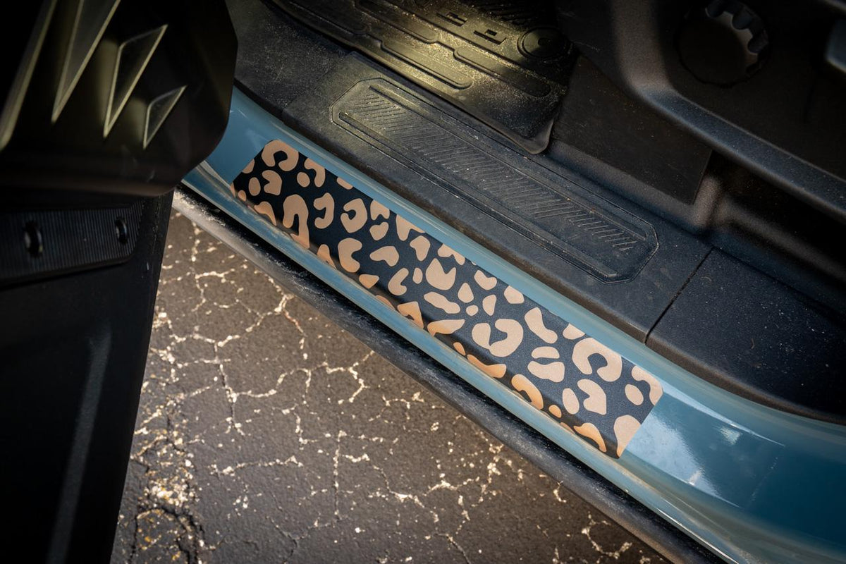 2021+ Bronco Door Sill Thicc Skin Overlays Anti Skid Vinyl Decals Stickers