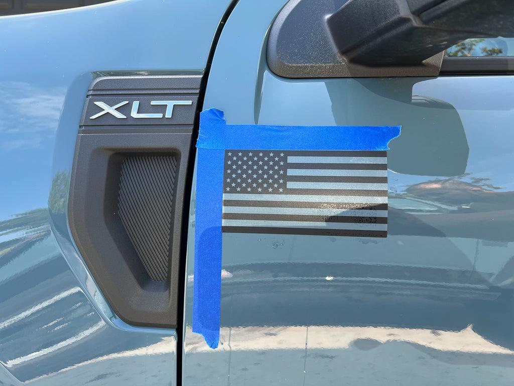 Clear 5.5" American Flag Fender Decals Stickers fits Jeep Bronco Tacoma 4Runner and More