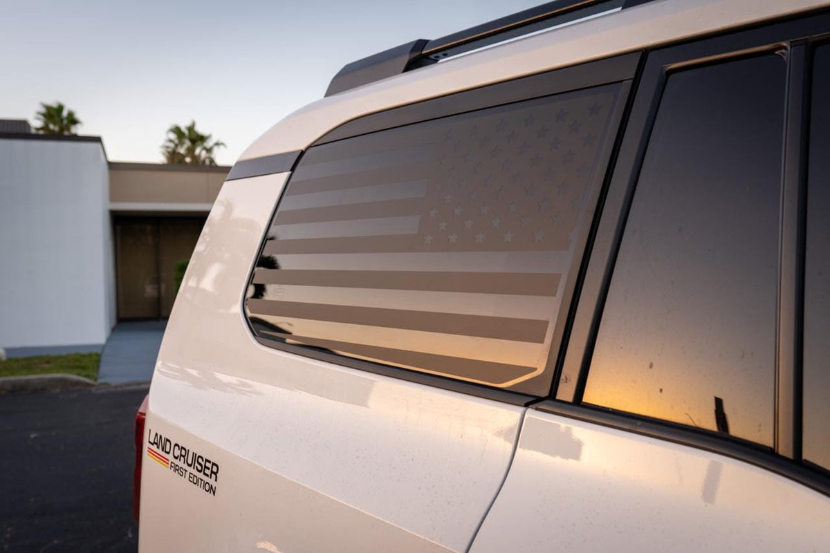 2024 Toyota Land Cruiser American Flag Window Overlays Decals Stickers 2025