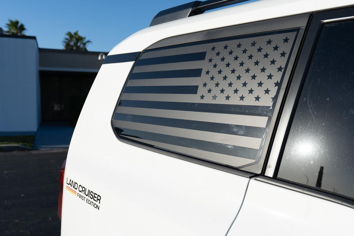 2024 Toyota Land Cruiser American Flag Window Overlays Decals Stickers 2025
