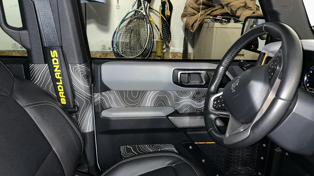 2021+ Bronco Topographic Upper Door Card Insert (Front) - 4 Door