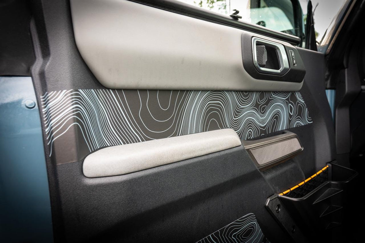 2021+ Bronco Topographic Upper Door Card Insert (Front) - 4 Door