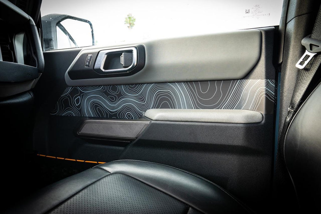 2021+ Bronco Topographic Upper Door Card Insert (Front) - 4 Door