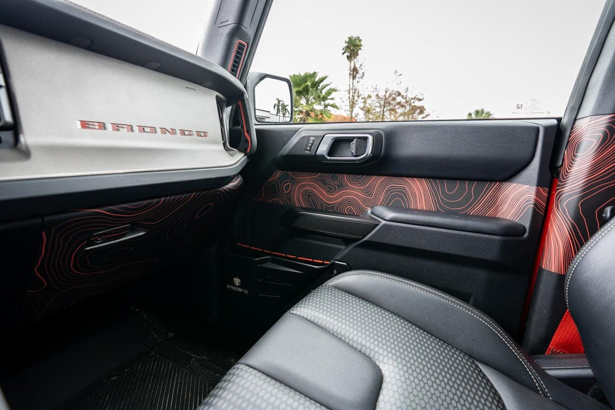 2021+ Bronco Topographic Upper Door Card Insert (Front) - 4 Door