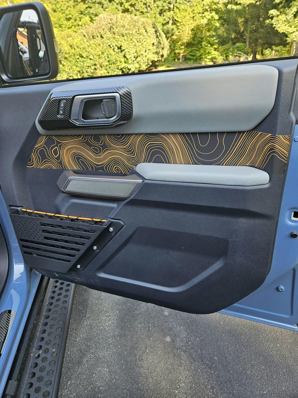 2021+ Bronco Topographic Upper Door Card Insert (Front) - 4 Door