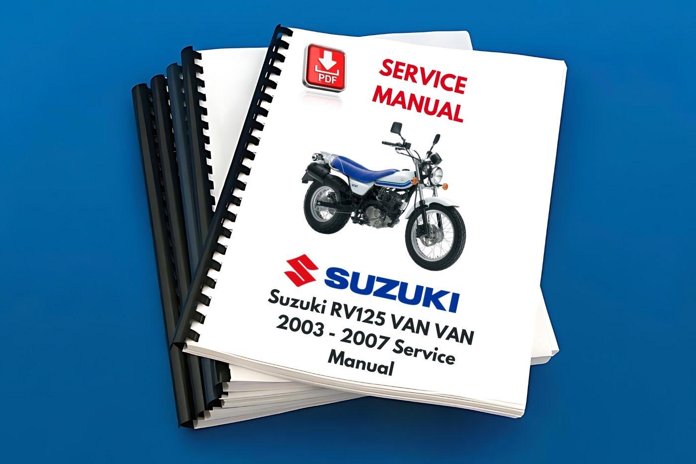Suzuki RV125 VAN VAN 2003 2004 2005 2006 2007 Service Manual