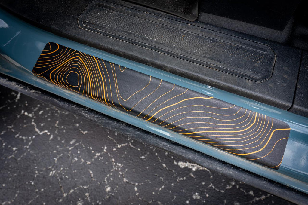 2021+ Bronco Door Sill Thicc Skin Overlays Anti Skid Vinyl Decals Stickers