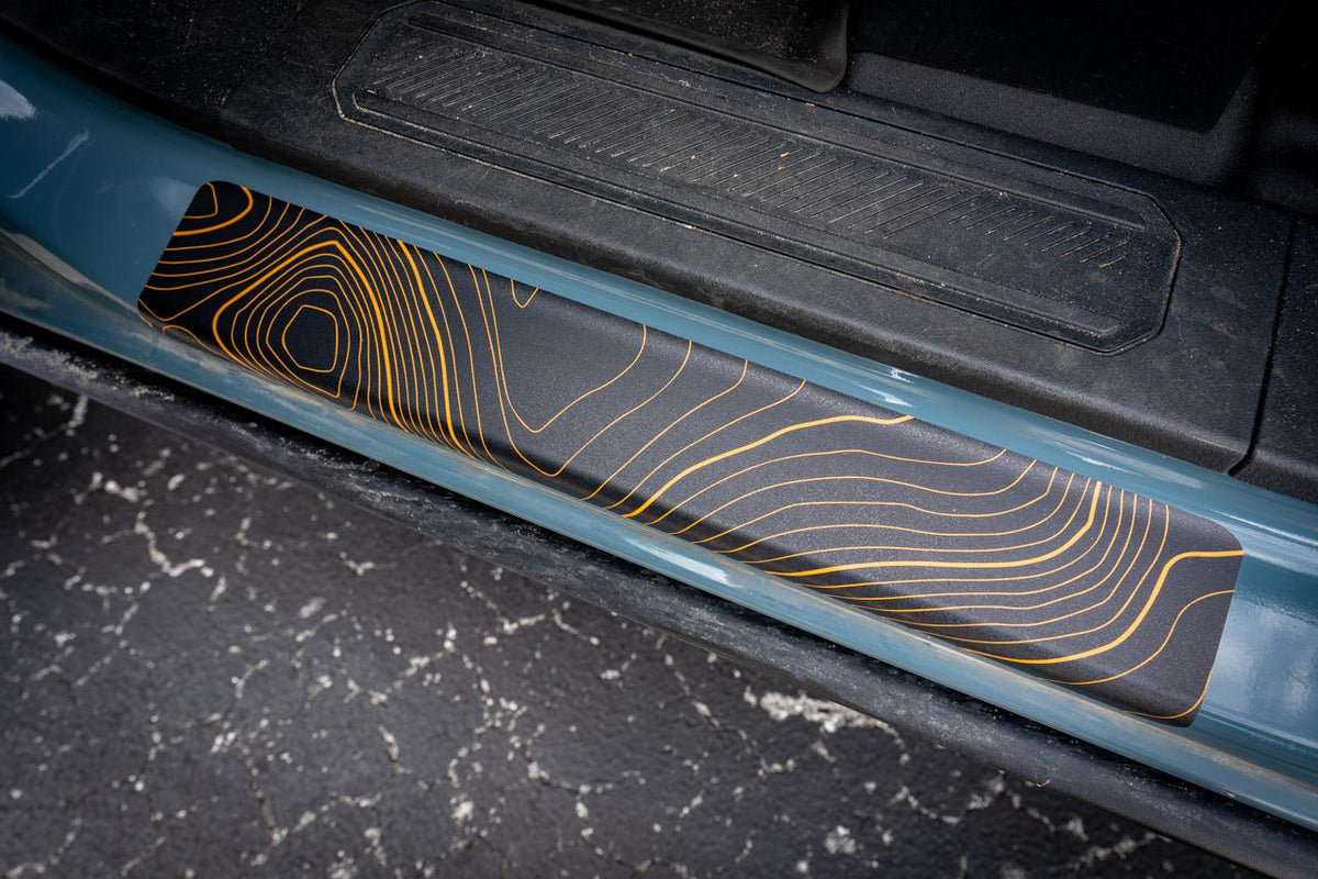 2021+ Bronco Door Sill Thicc Skin Overlays Anti Skid Vinyl Decals Stickers