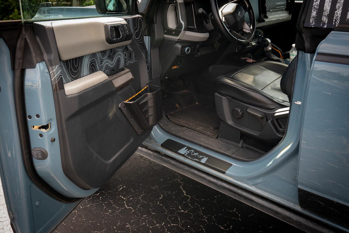 2021+ Bronco Door Sill Thicc Skin Overlays Anti Skid Vinyl Decals Stickers